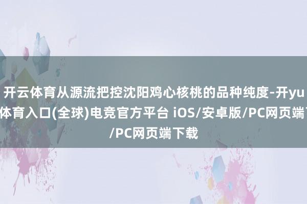 开云体育从源流把控沈阳鸡心核桃的品种纯度-开yun云体育入口(全球)电竞官方平台 iOS/安卓版/PC网页端下载
