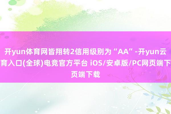 开yun体育网皆翔转2信用级别为“AA”-开yun云体育入口(全球)电竞官方平台 iOS/安卓版/PC网页端下载